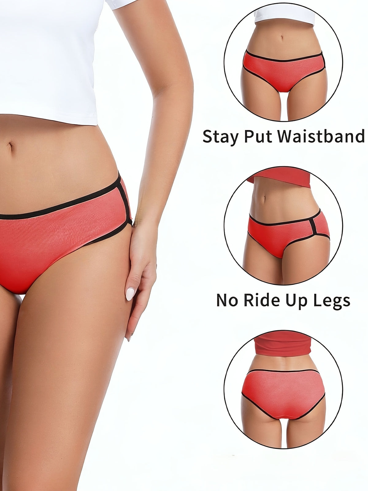 Culotte grande taille, toucher naturel, ligne épurée, porté de face
