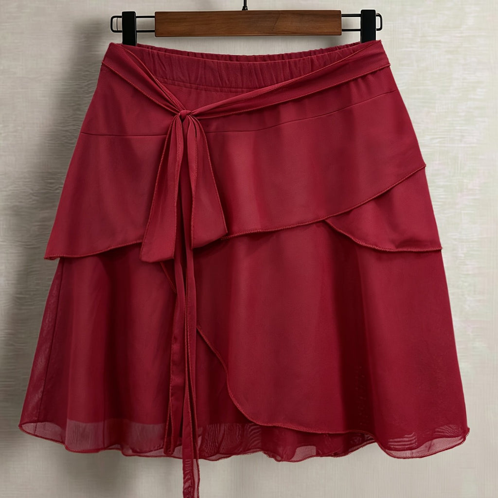Jupe grande taille, volants — matière : polyester