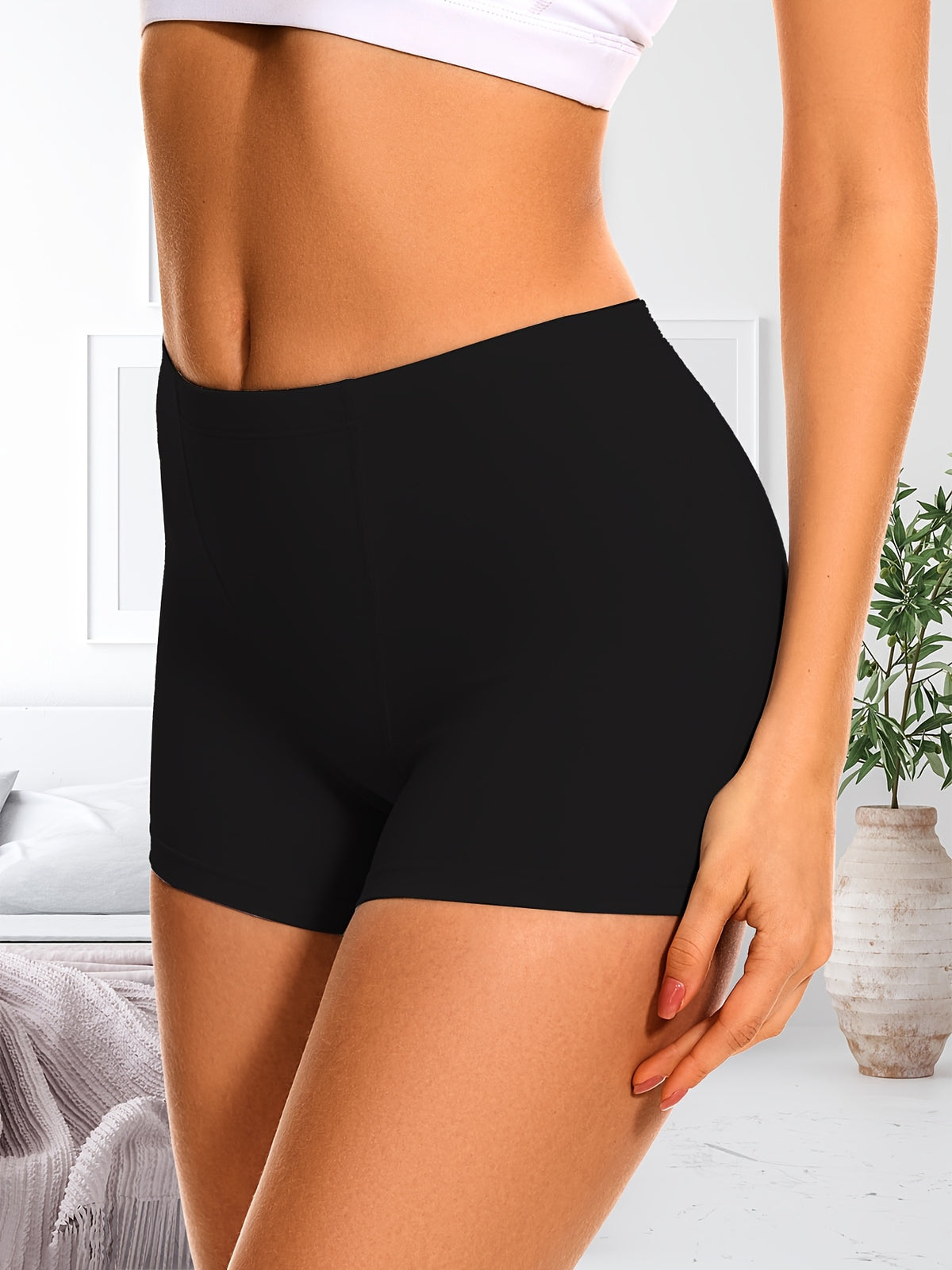 Short grande taille, coupe ajustée, toucher naturel
