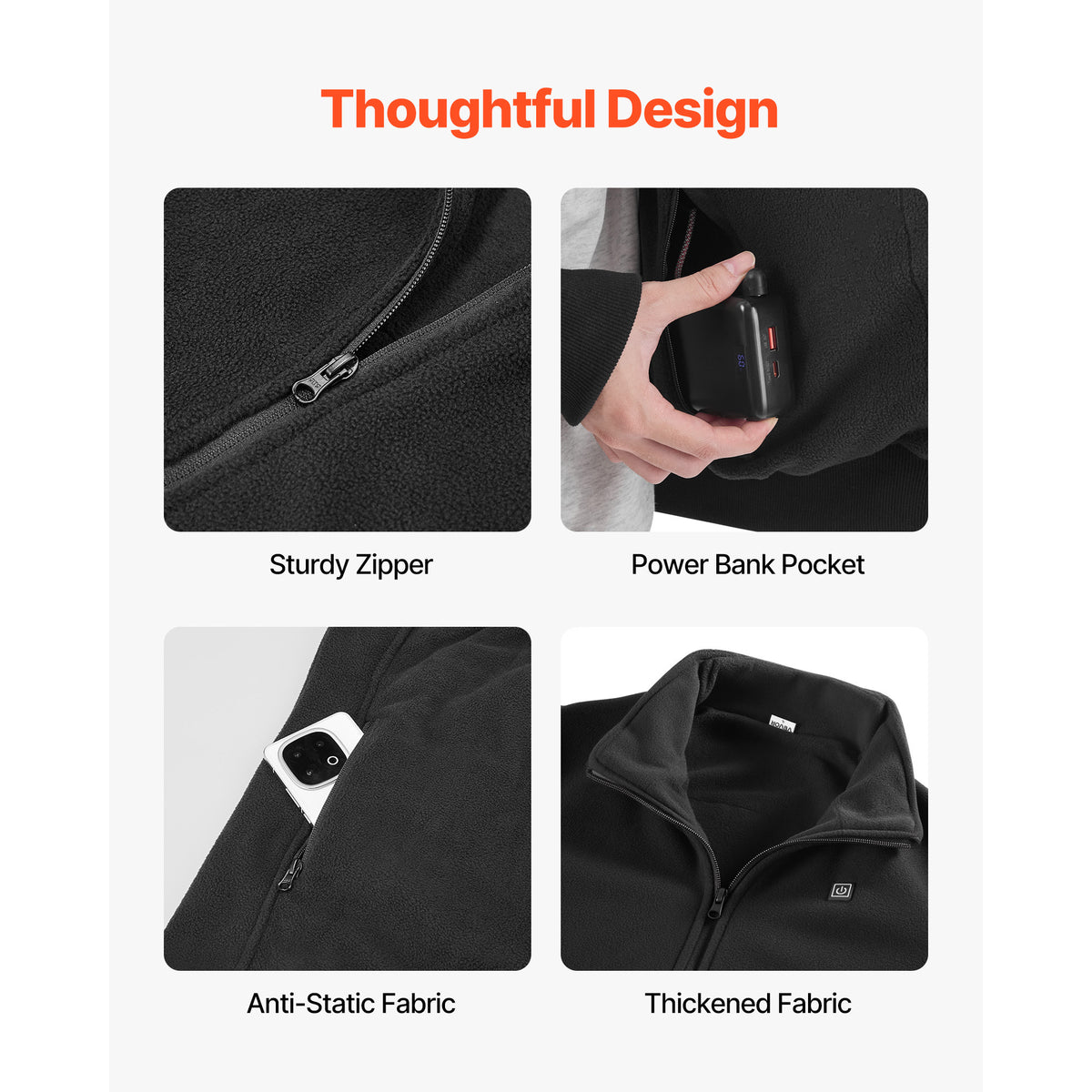 Veste grande taille, détail du col
