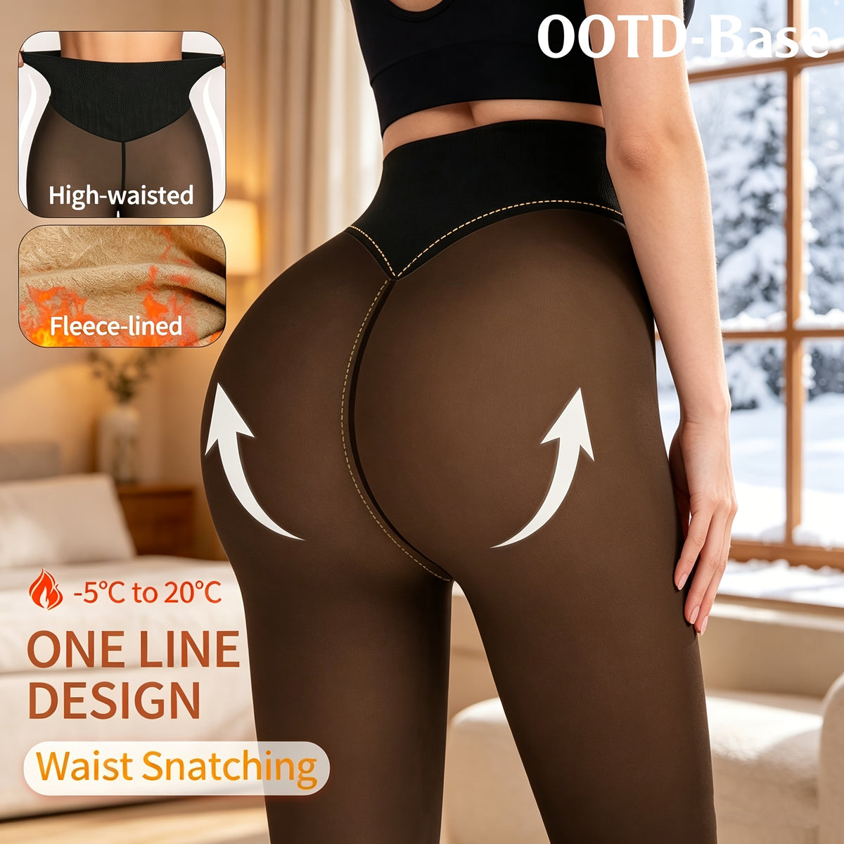 Collant grande taille — Effet gainant, détail du tissu