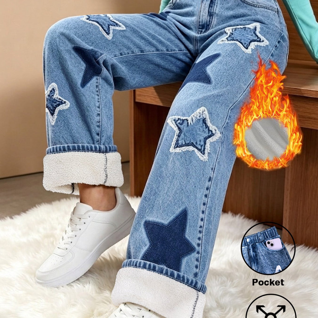 Pantalon grande taille, coupe ample, poches pratiques, tenue franche — matière : polyester