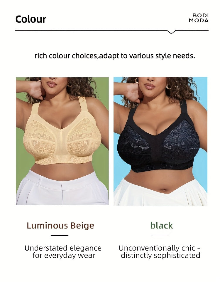 Soutien-gorge minimiseur grande taille — Noir, rose et champagne