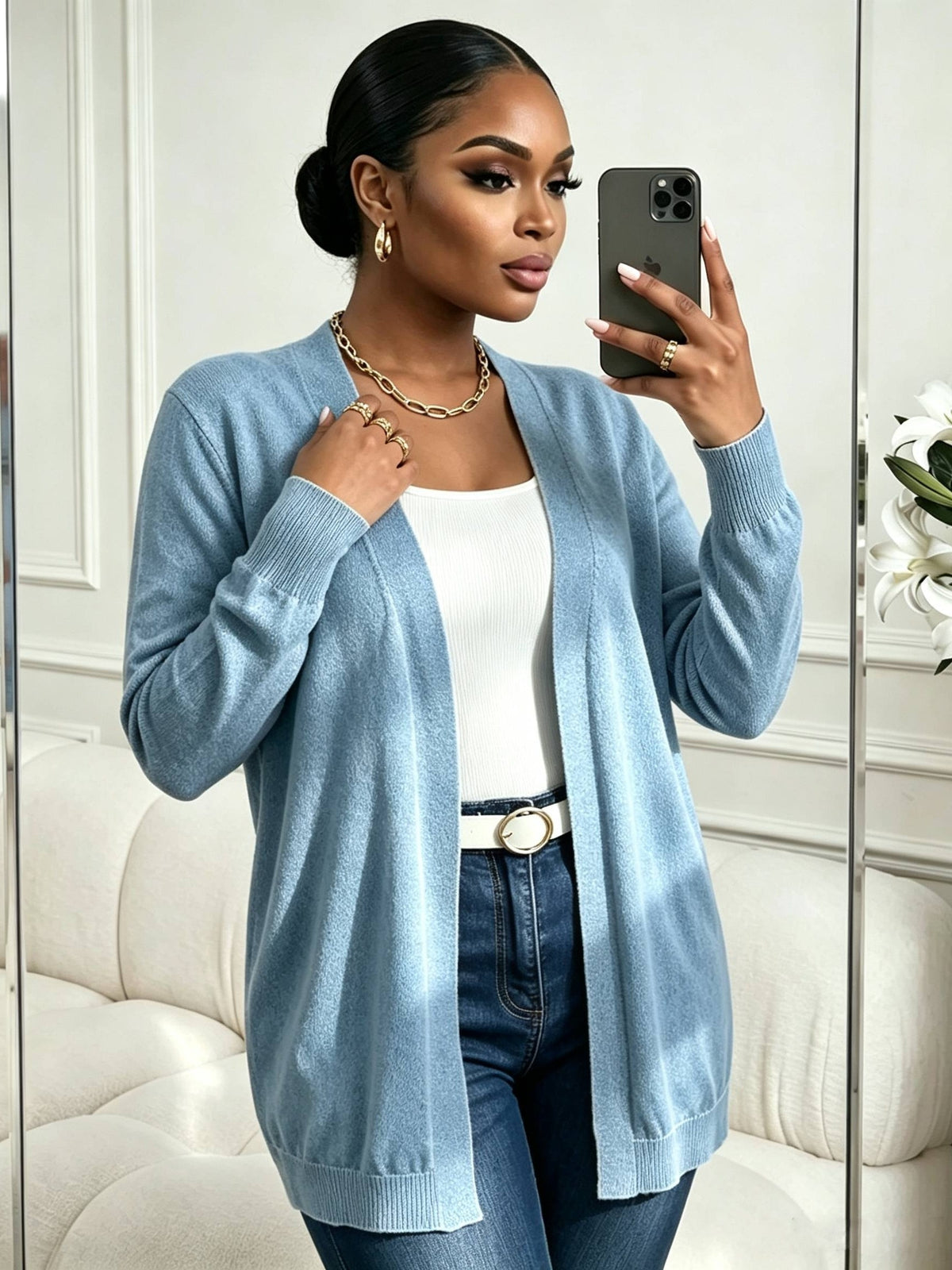 Pull grande taille, coupe ample, col V