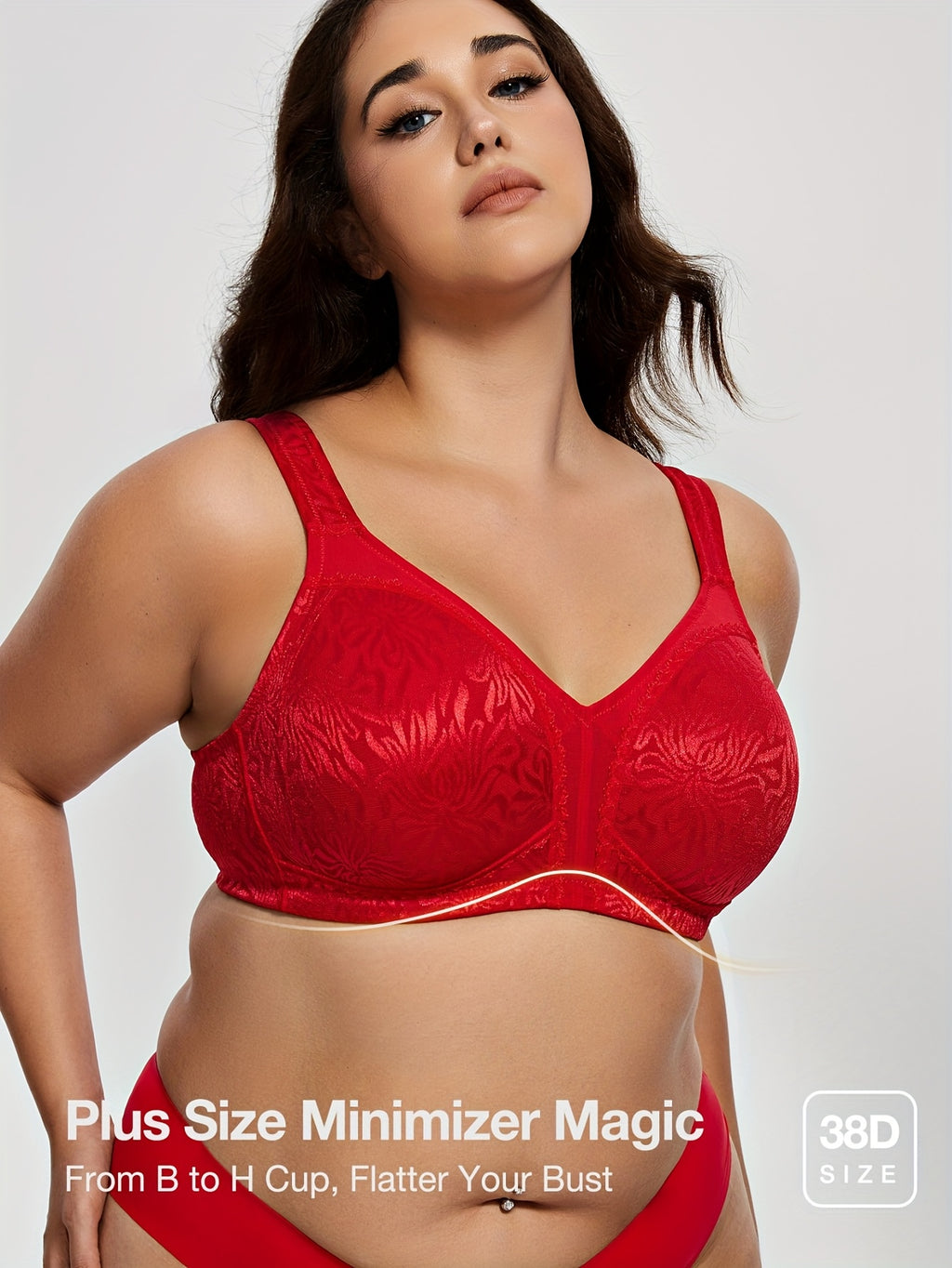 Soutien-gorge grande taille — Bretelles larges matelassées