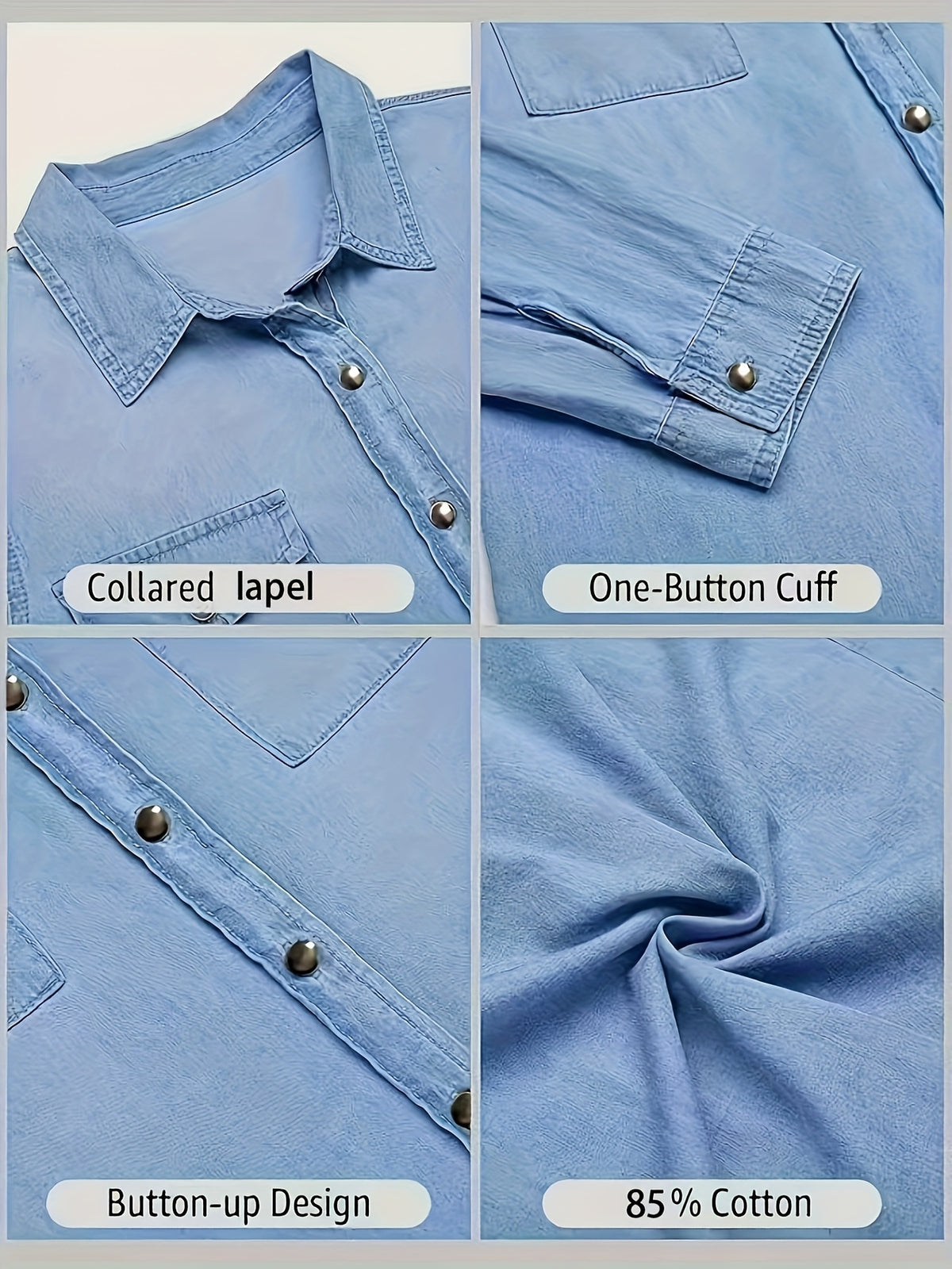 Chemise grande taille, coupe oversize, boutonnage, manches longues, porté de face