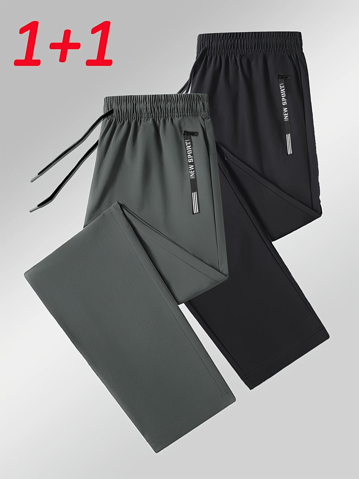 Pantalon grande taille, poches plaquées — composition : 80% Polyamide, 20% Élasthanne