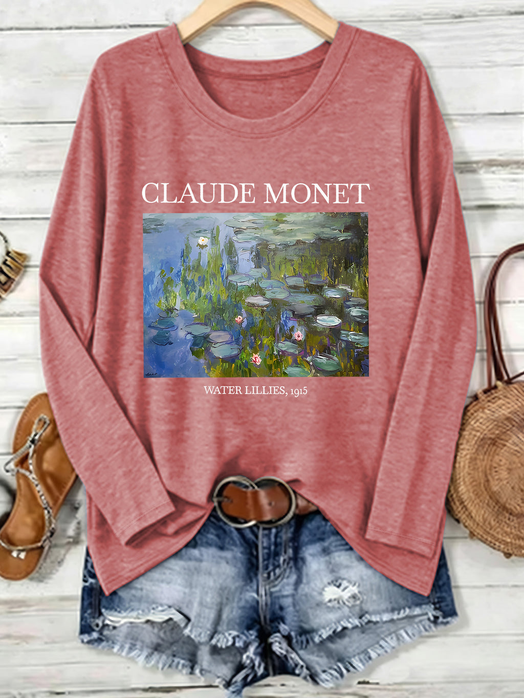 T-shirt grande taille, coupe ample, manches longues, vue de profil
