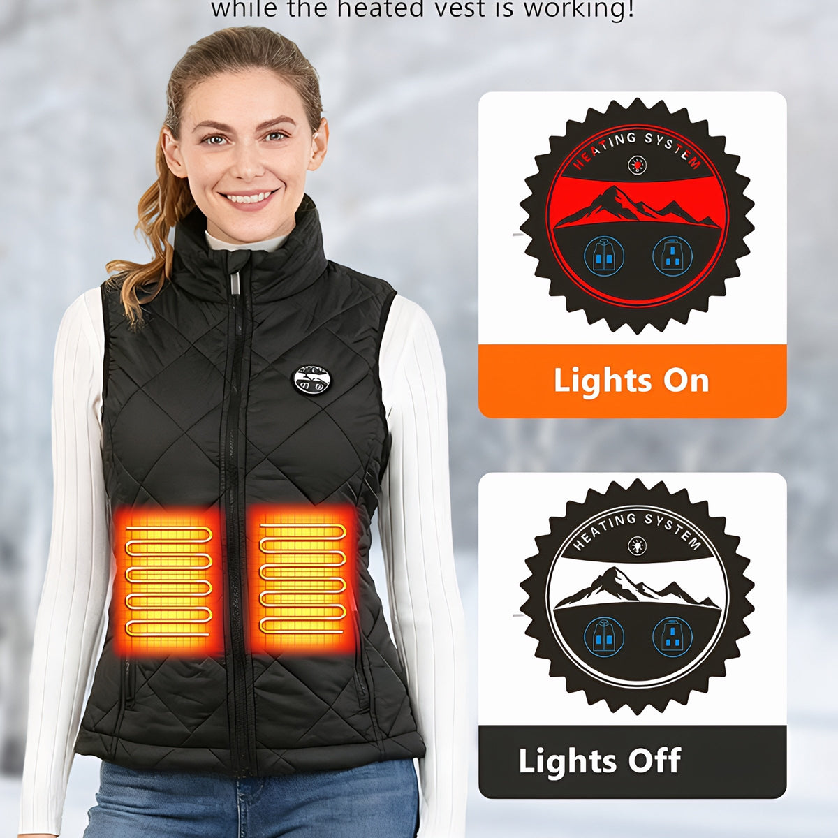 Veste grande taille sans manches, chaleur d'hiver Image