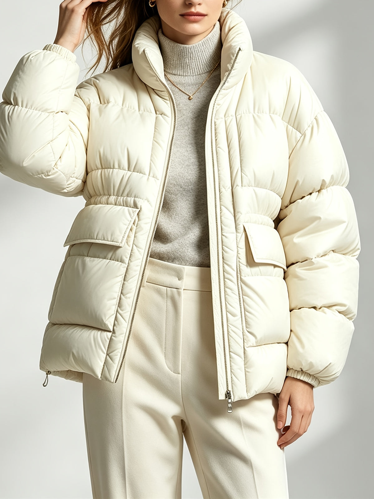 Veste grande taille, chaleur d'hiver — composition : 100% Polyester