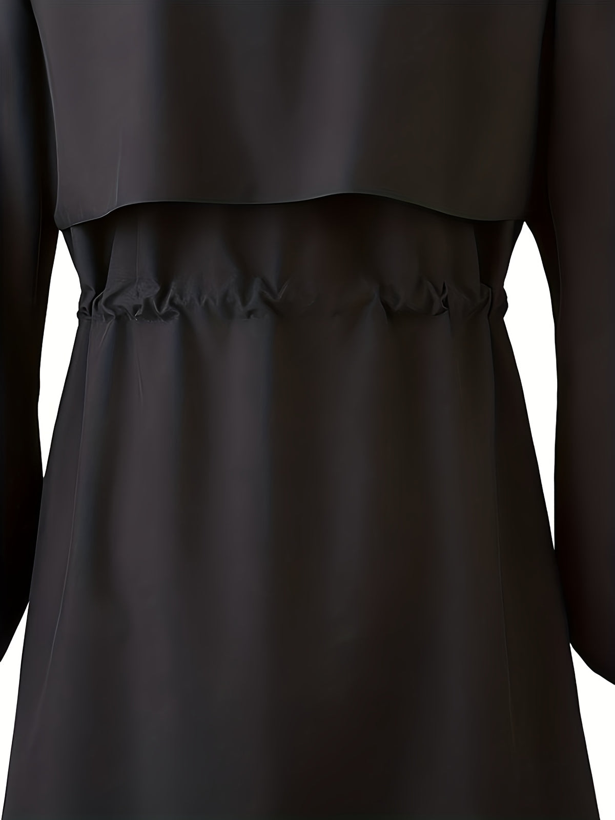 Veste grande taille, capuche, chaleur d'hiver, tissu épais, détail du tissu