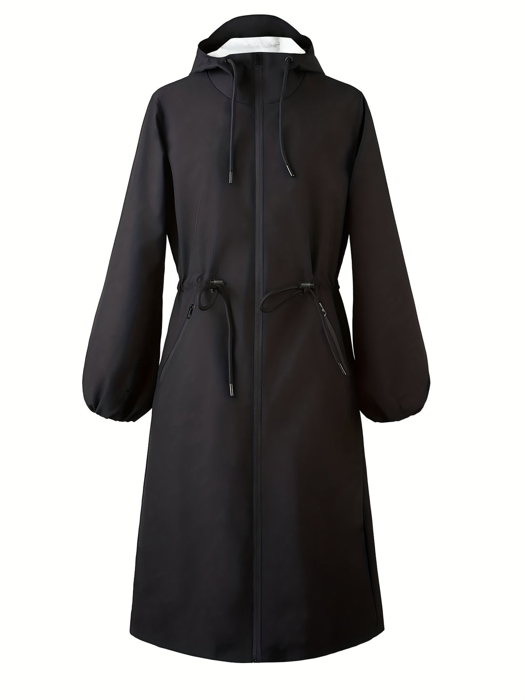 Veste grande taille, capuche, chaleur d'hiver, tissu épais, vue de profil
