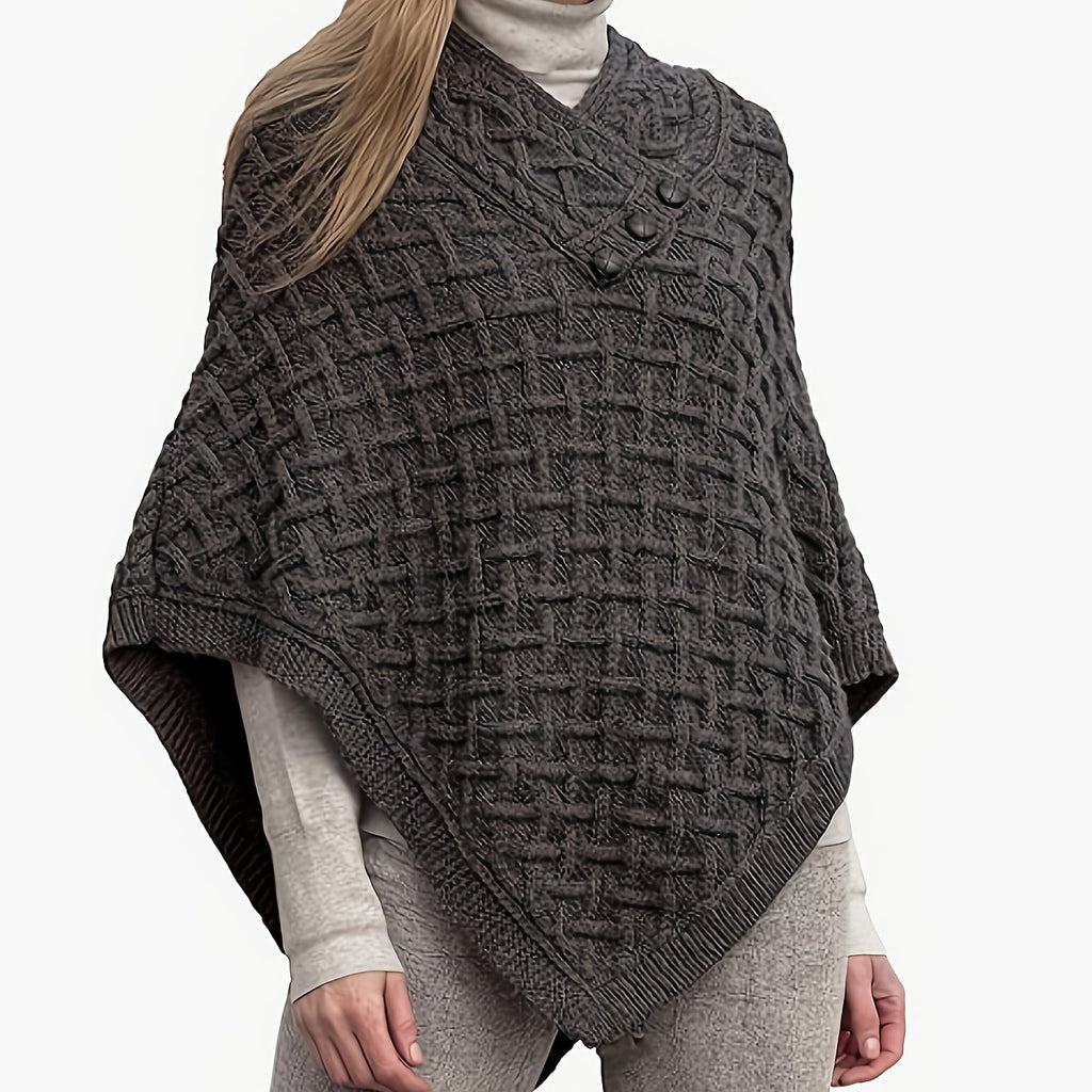 Châle grande taille à carreaux — matière : polyester