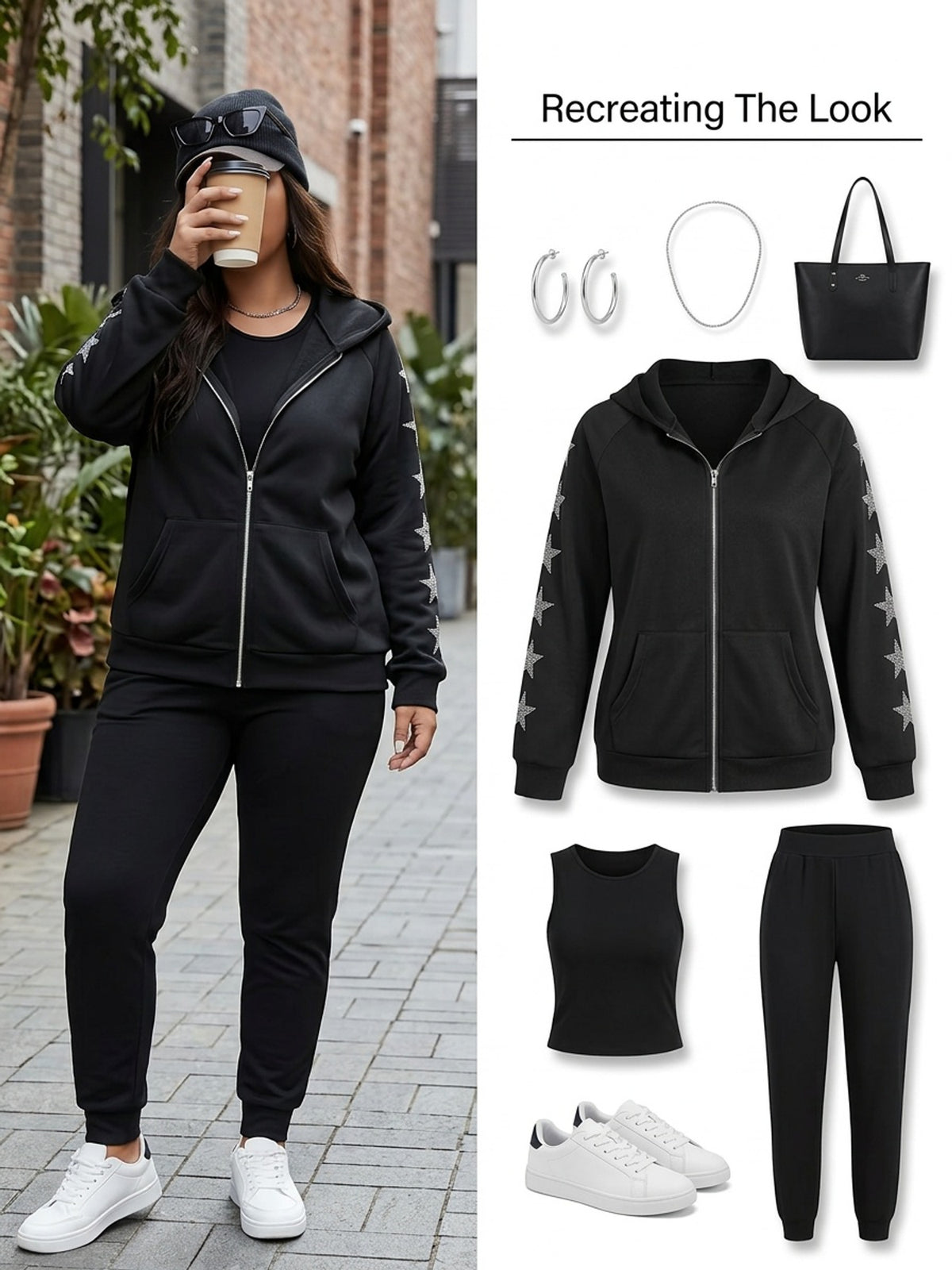 Veste grande taille, strass, fermeture zippée, chaleur d'hiver, tissu opaque