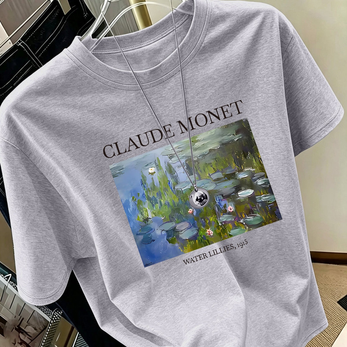 T-shirt grande taille, manches courtes, toutes saisons, détail du tissu
