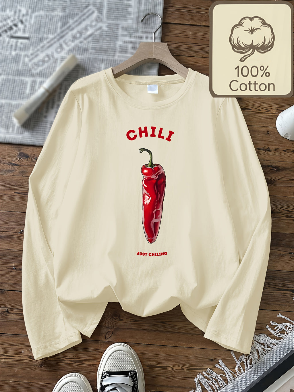 T-shirt grande taille, manches longues, toucher naturel, chaleur d'hiver, porté de face