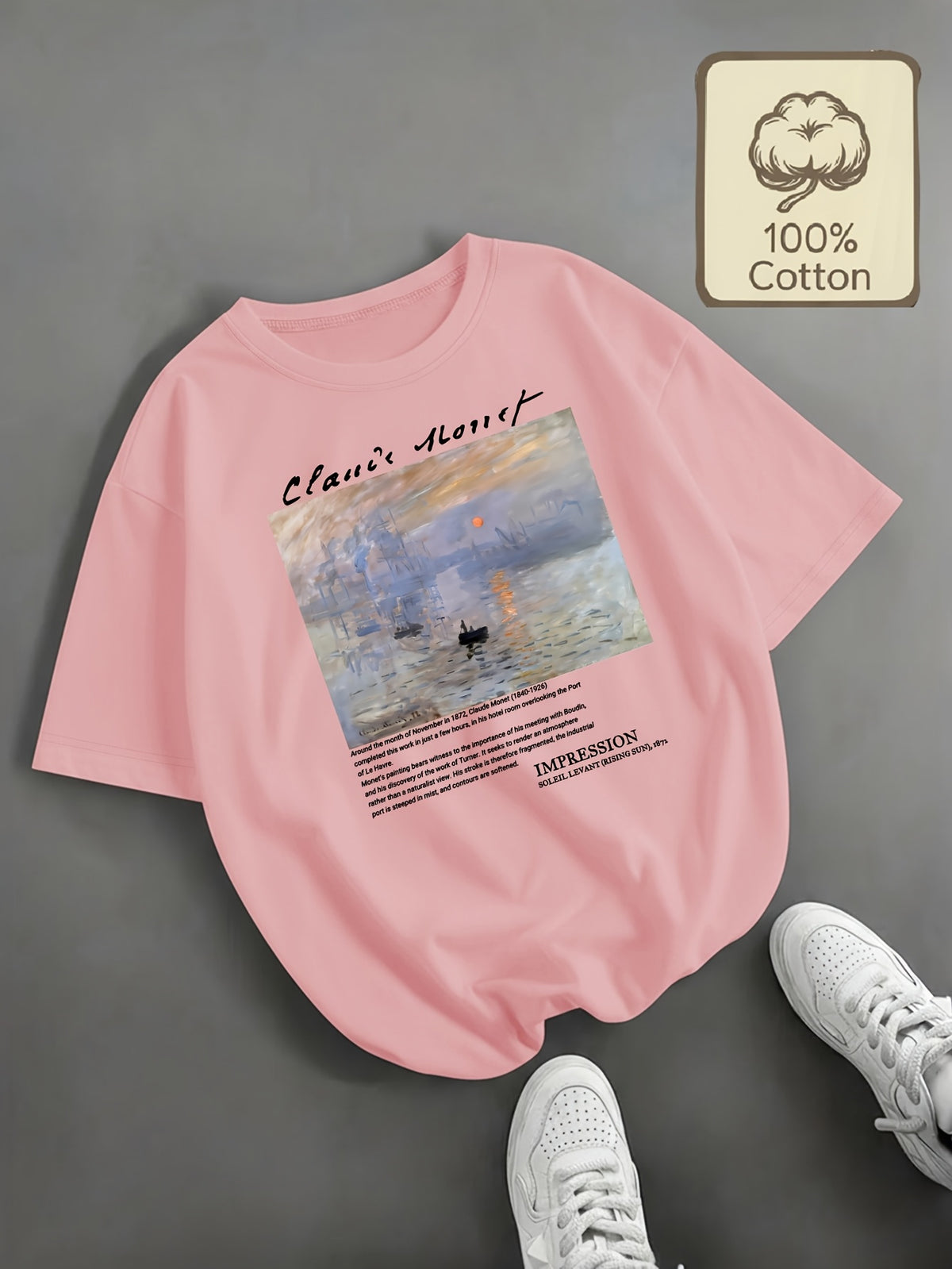 Top grande taille, col rond, manches courtes, toucher naturel, visuel produit