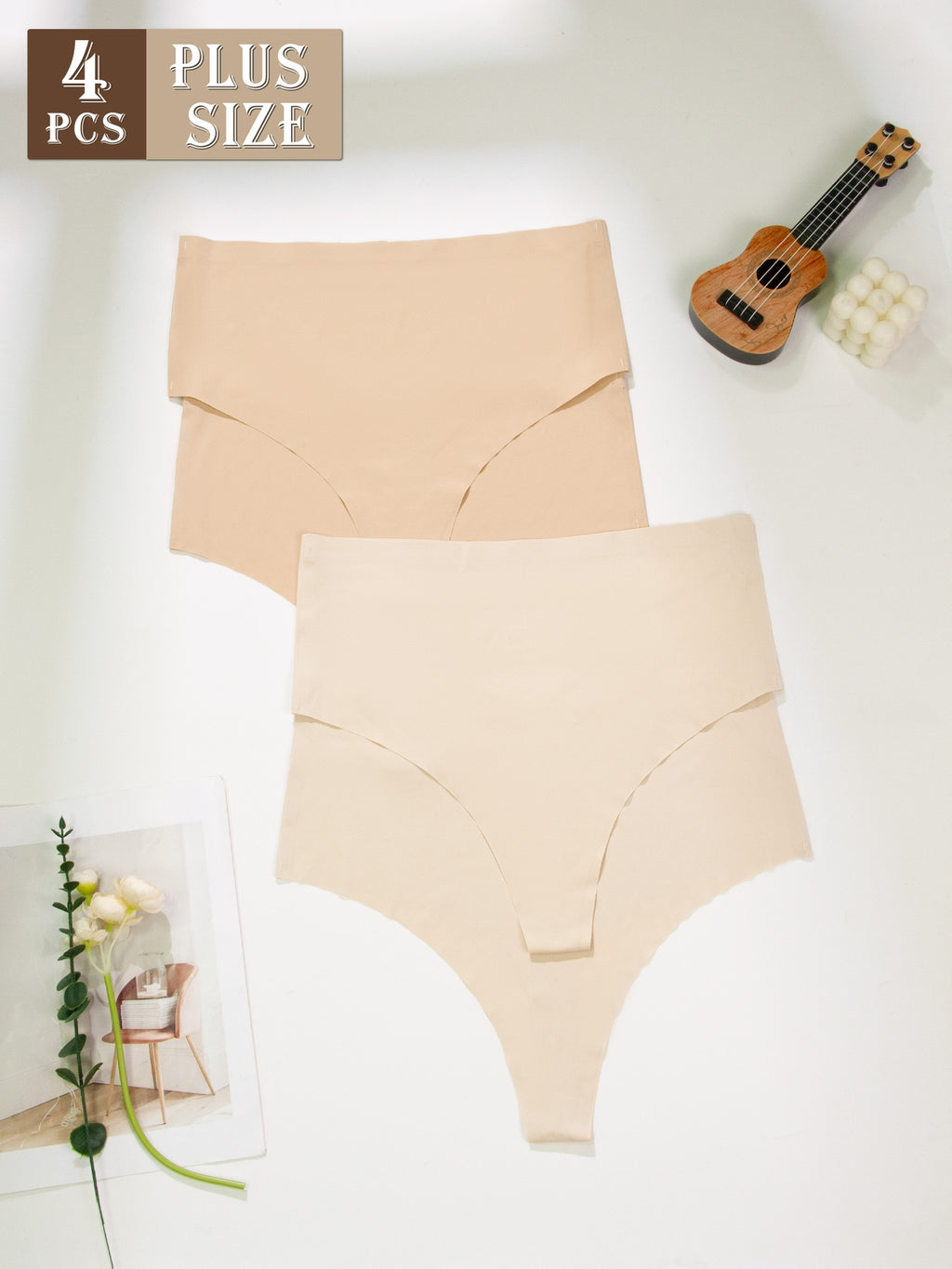 Culotte grande taille, ligne affirmée, vue de profil