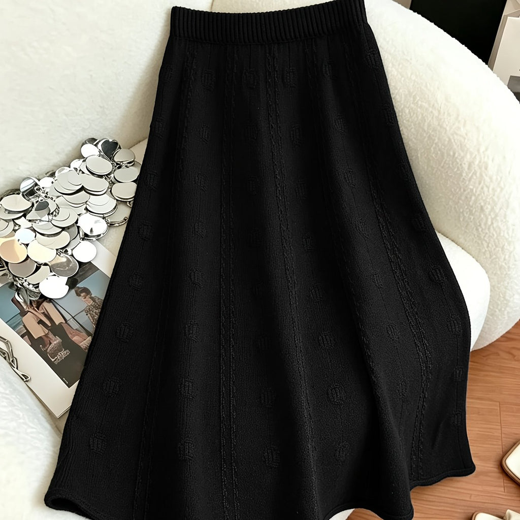 Robe grande taille, coupe évasée, allure élégante, tissu opaque