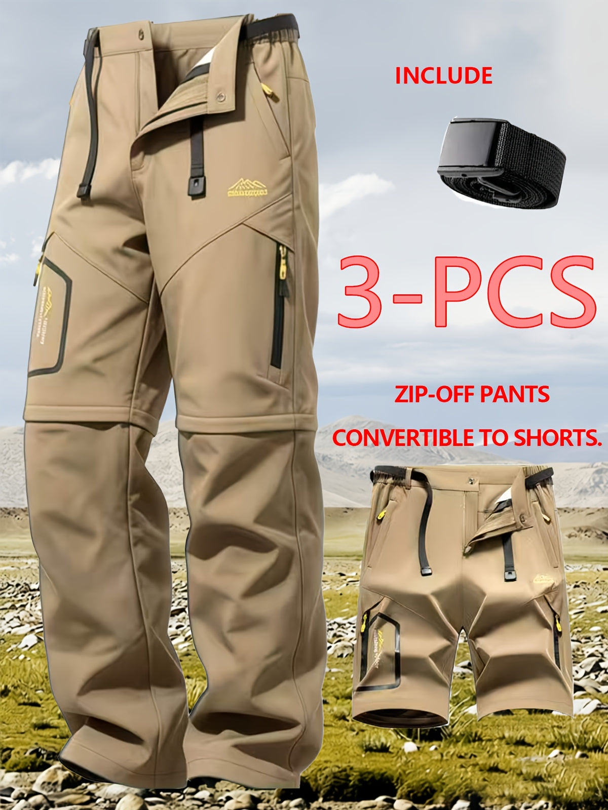 Pantalon grande taille, poches pratiques, tissu léger, vue de profil