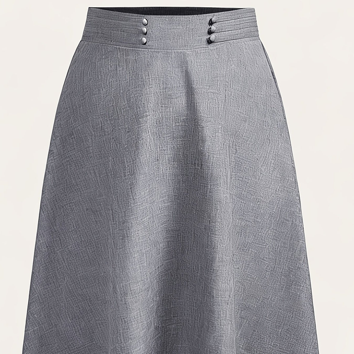 Jupe grande taille, coupe évasée, allure élégante — matière : polyester Image