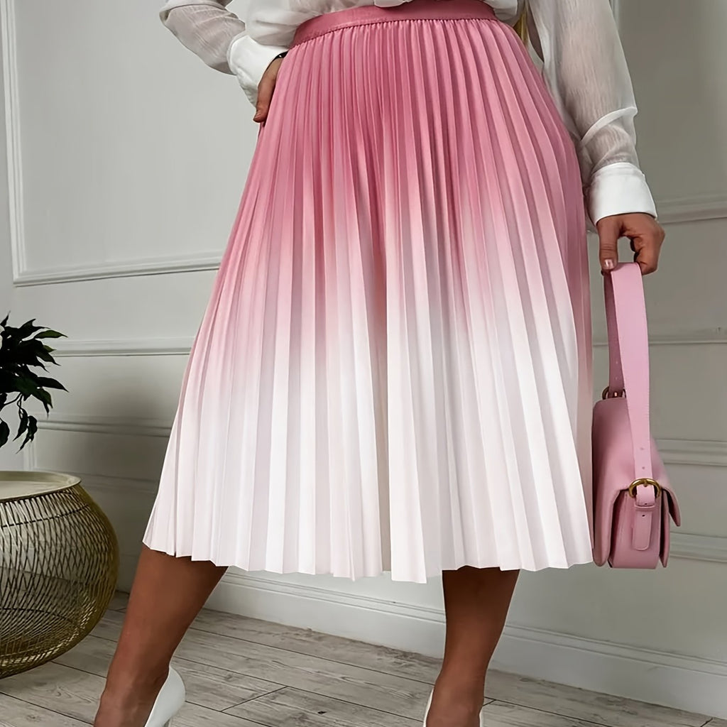 Jupe grande taille en dégradé — matière : polyester