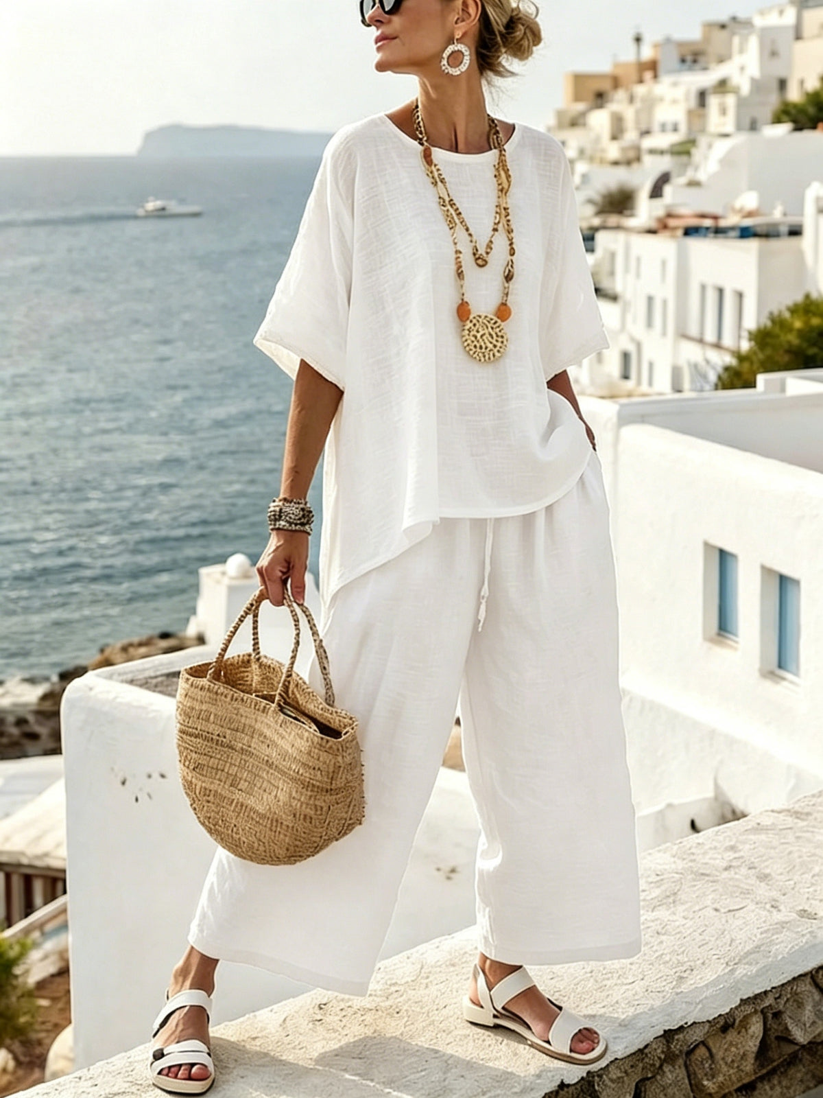 Ensemble coton grande taille — Six coloris, haut et bas