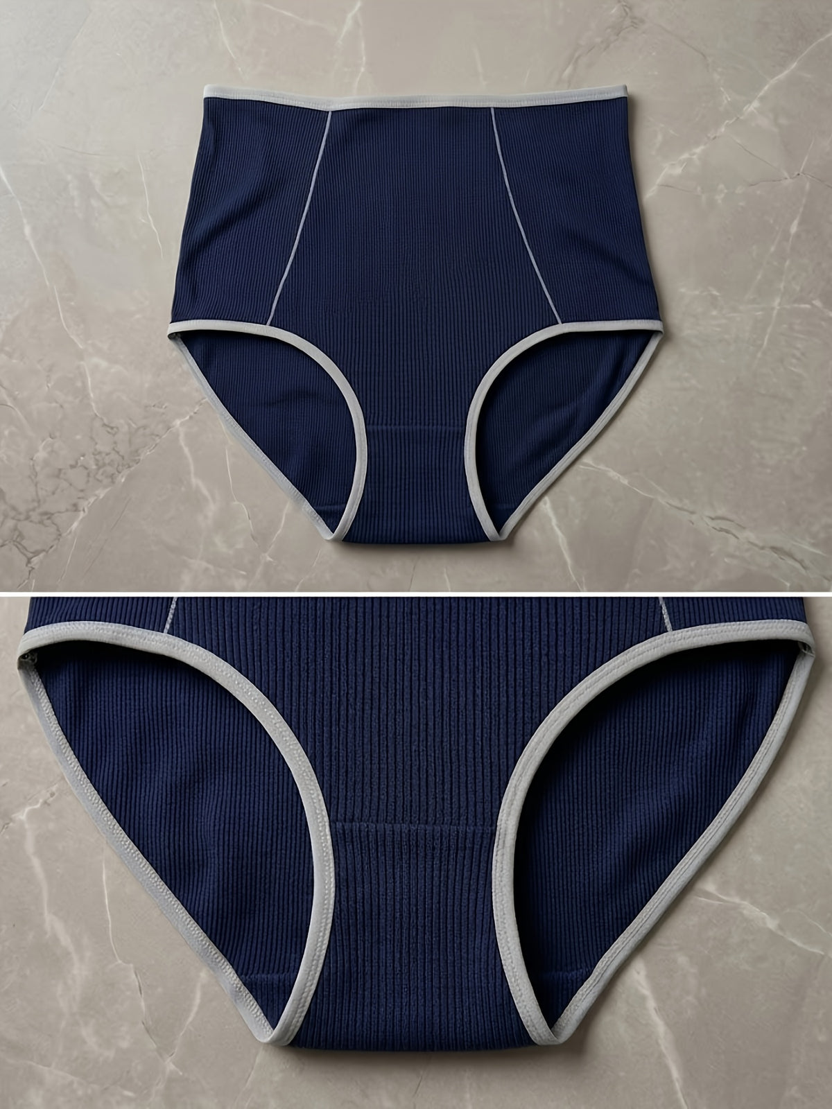 Culotte grande taille, coupe ajustée, toucher naturel, détail du tissu