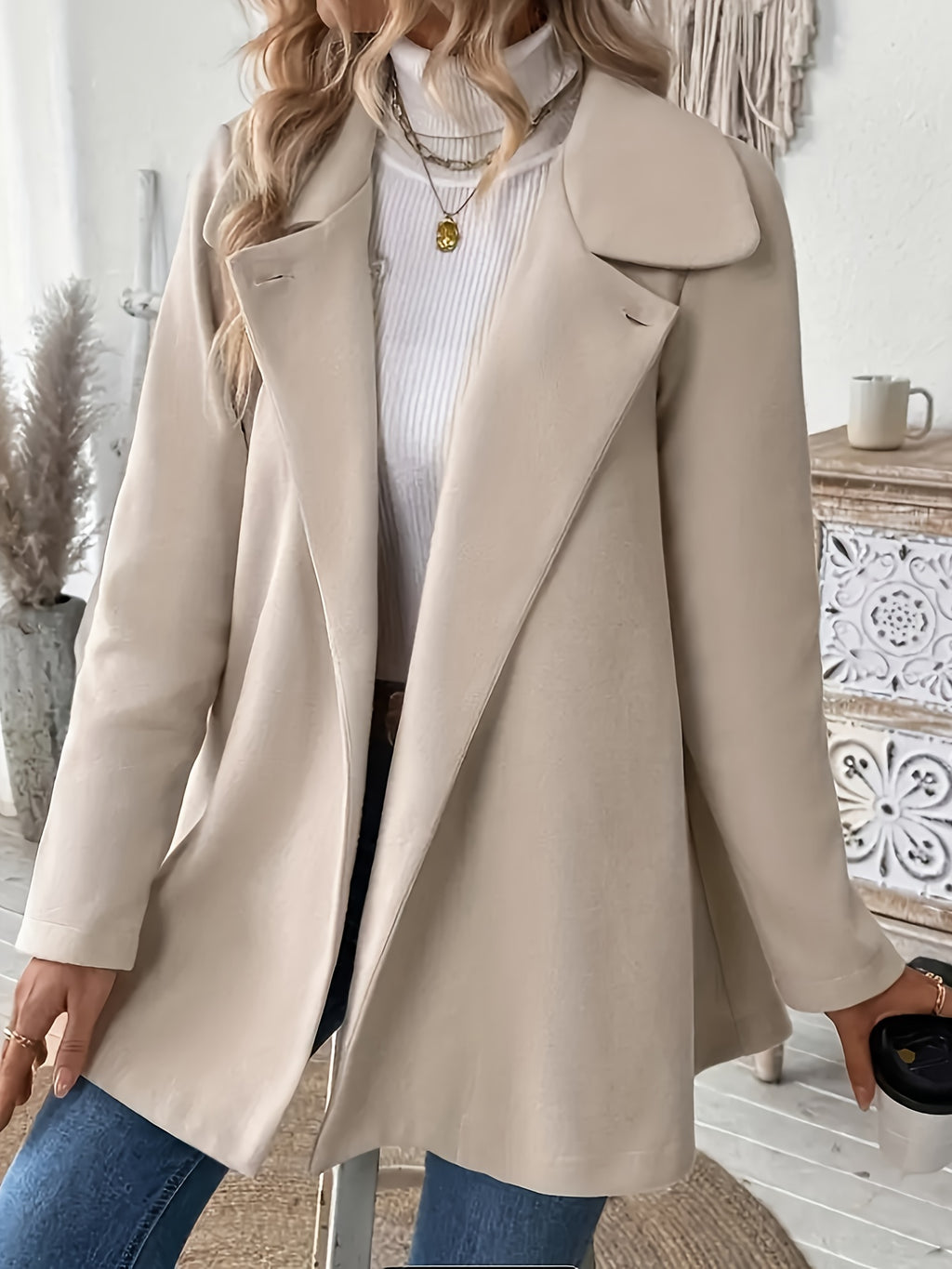 Trench grande taille, doublure, chaleur d'hiver, visuel produit