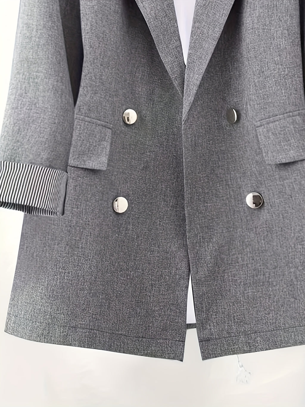 Veste grande taille, col à revers, vu de dos
