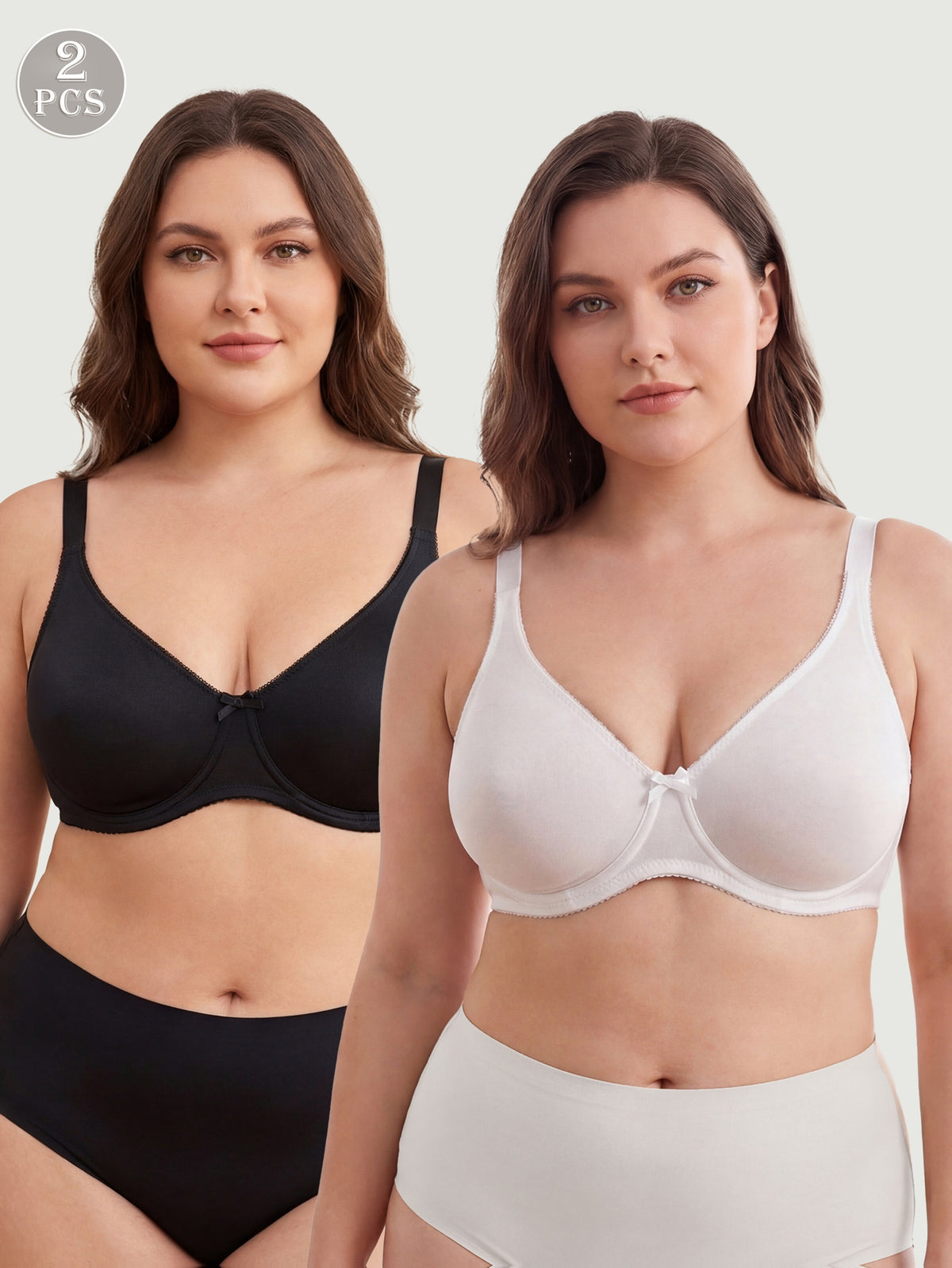 Soutien-gorge grande taille — Duo de teintes, bonnets C et D
