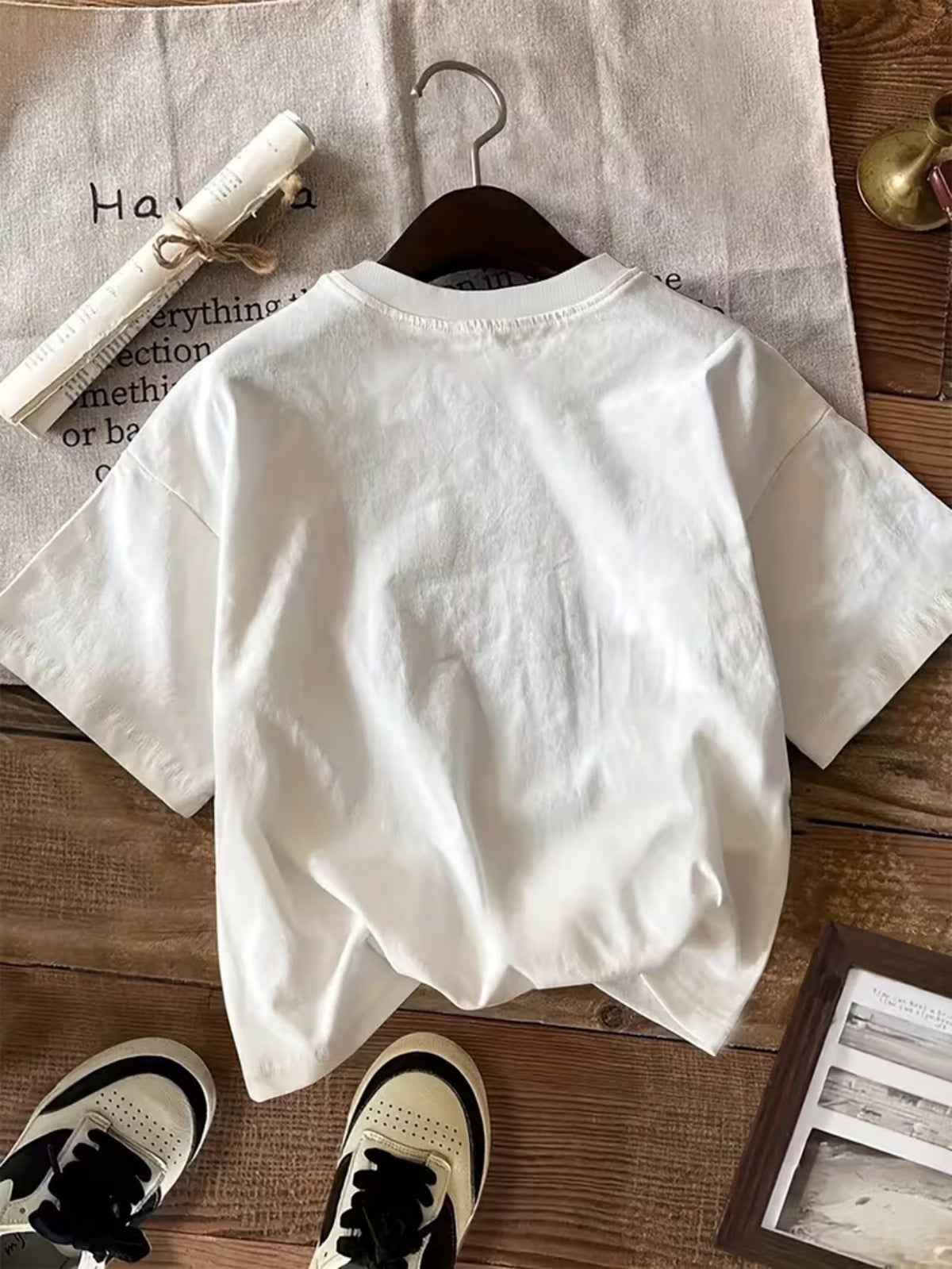 T-shirt grande taille, col rond, manches courtes, toucher naturel — matière : coton