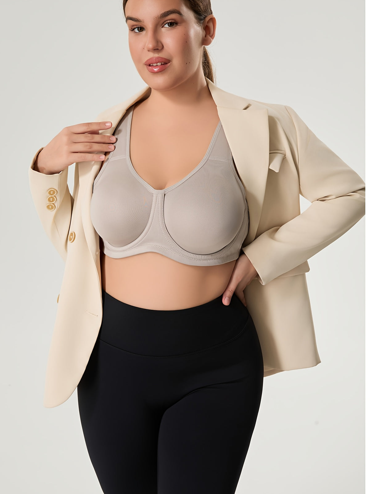 Soutien-gorge grande taille — Crochet plat sur la bretelle