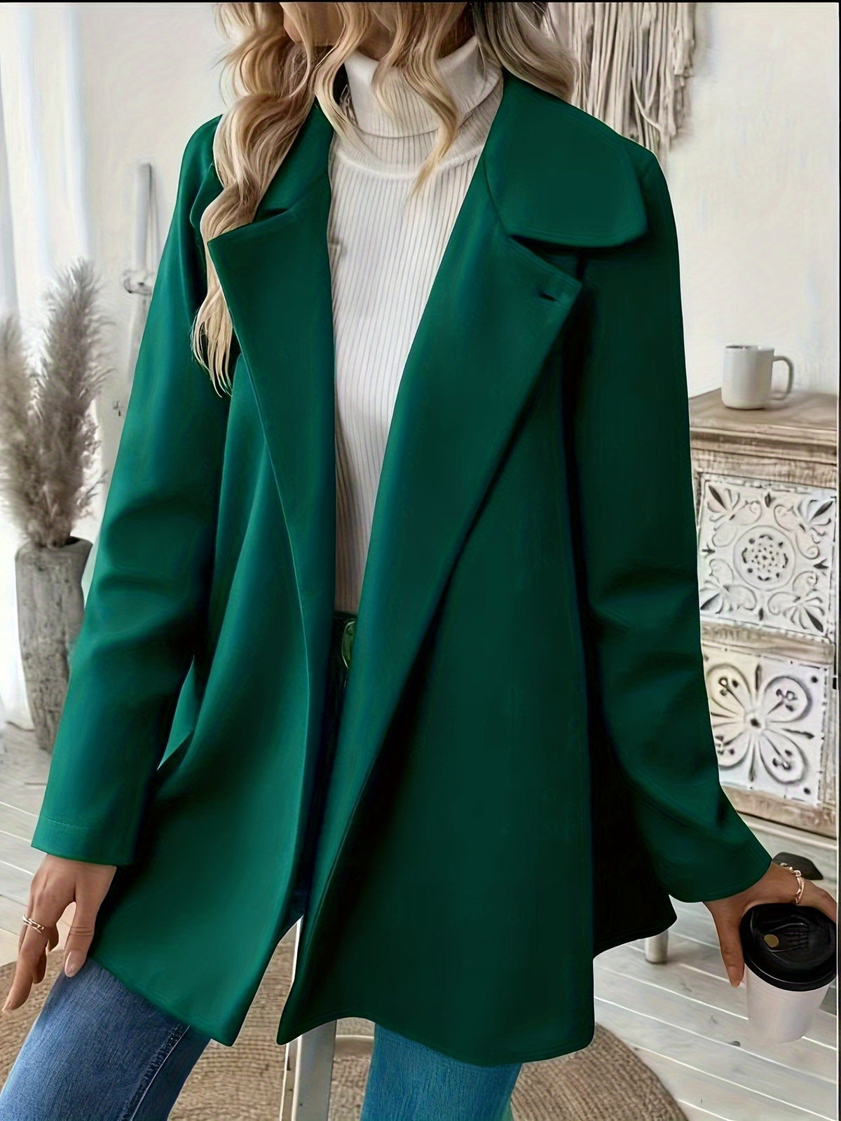 Trench grande taille, doublure, chaleur d'hiver, mise en situation