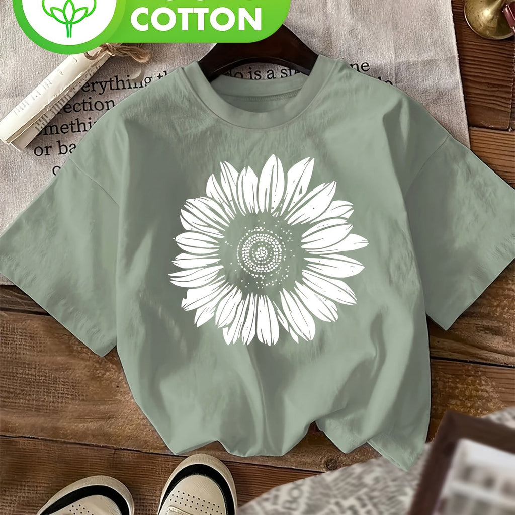 T-shirt grande taille, col rond, manches courtes, toucher naturel, détail du tissu
