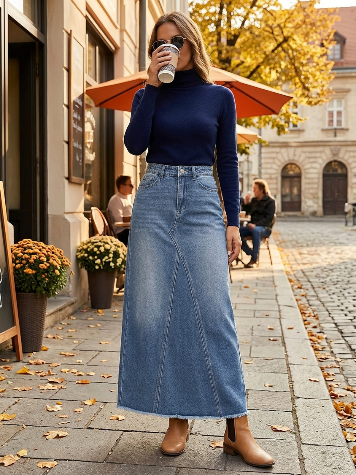 Jupe grande taille, tenue franche, basique du quotidien, détail du tissu