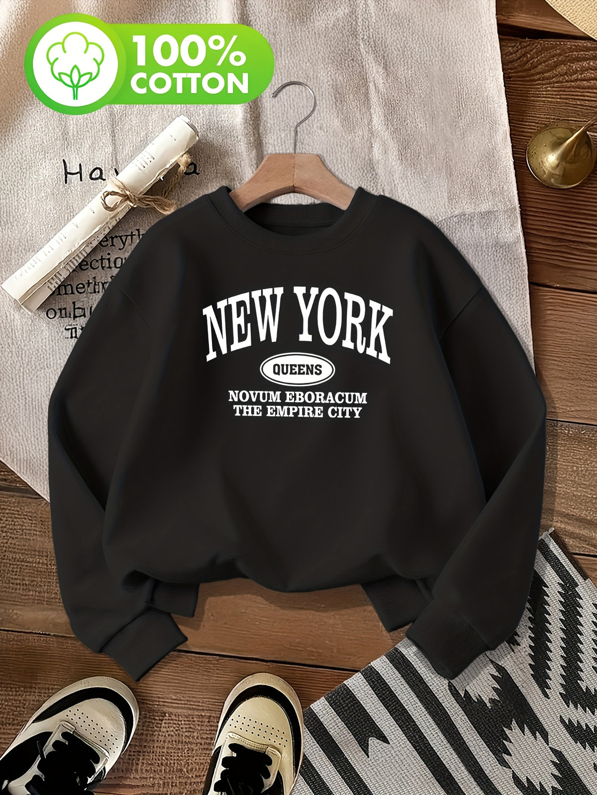 Pull grande taille, col rond, toucher naturel, chaleur d'hiver Image