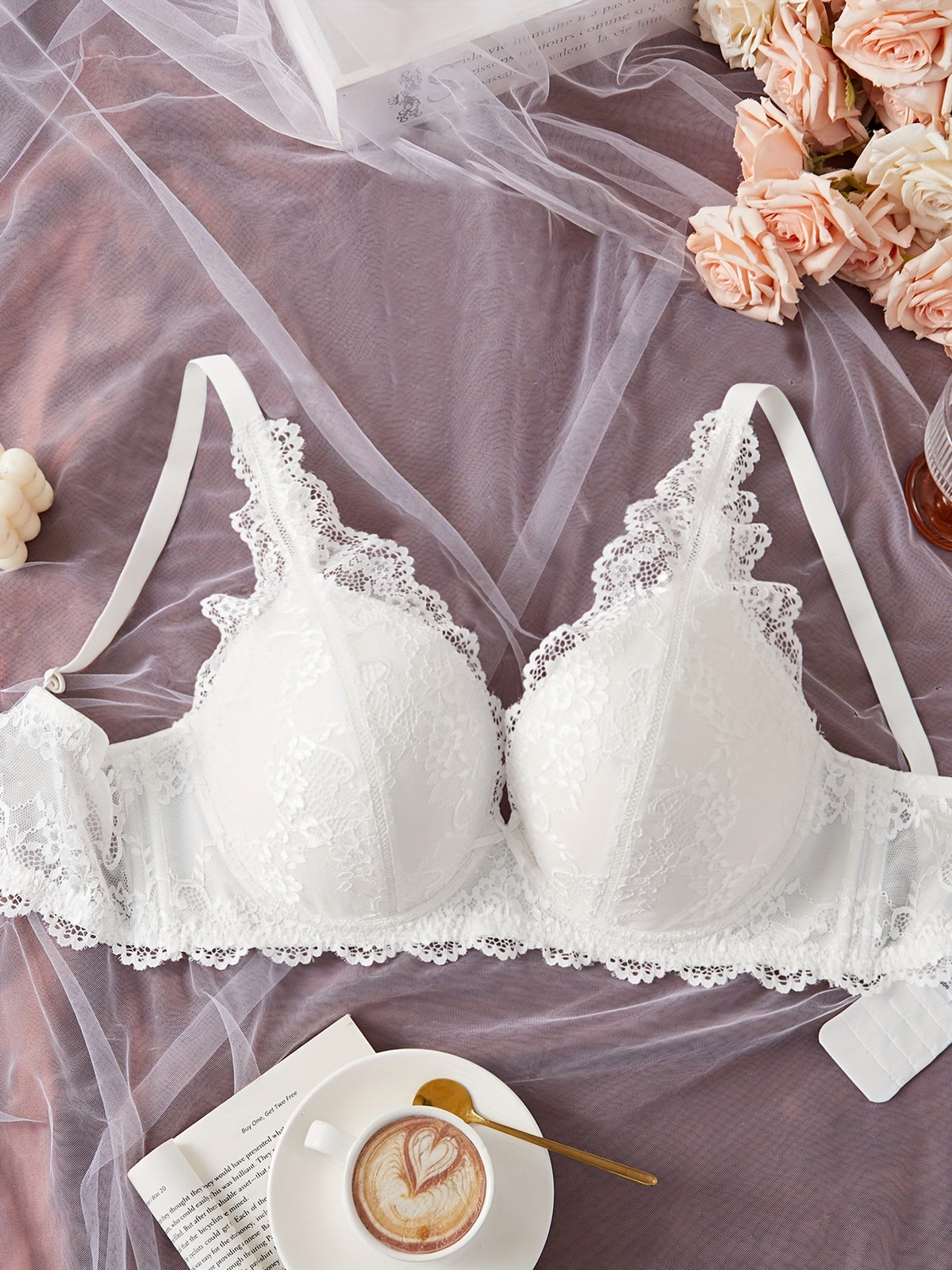 Soutien-gorge grande taille — Dentelle festonnée six coloris