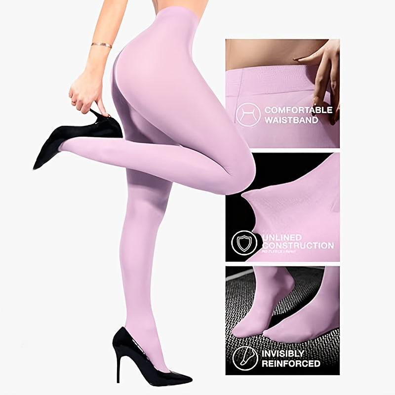 Collant grande taille en velours — Toucher profond et effet gainant — matière : polyamide