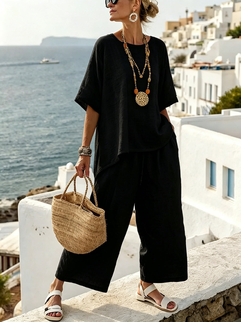 Ensemble coton grande taille — Six coloris, haut et bas