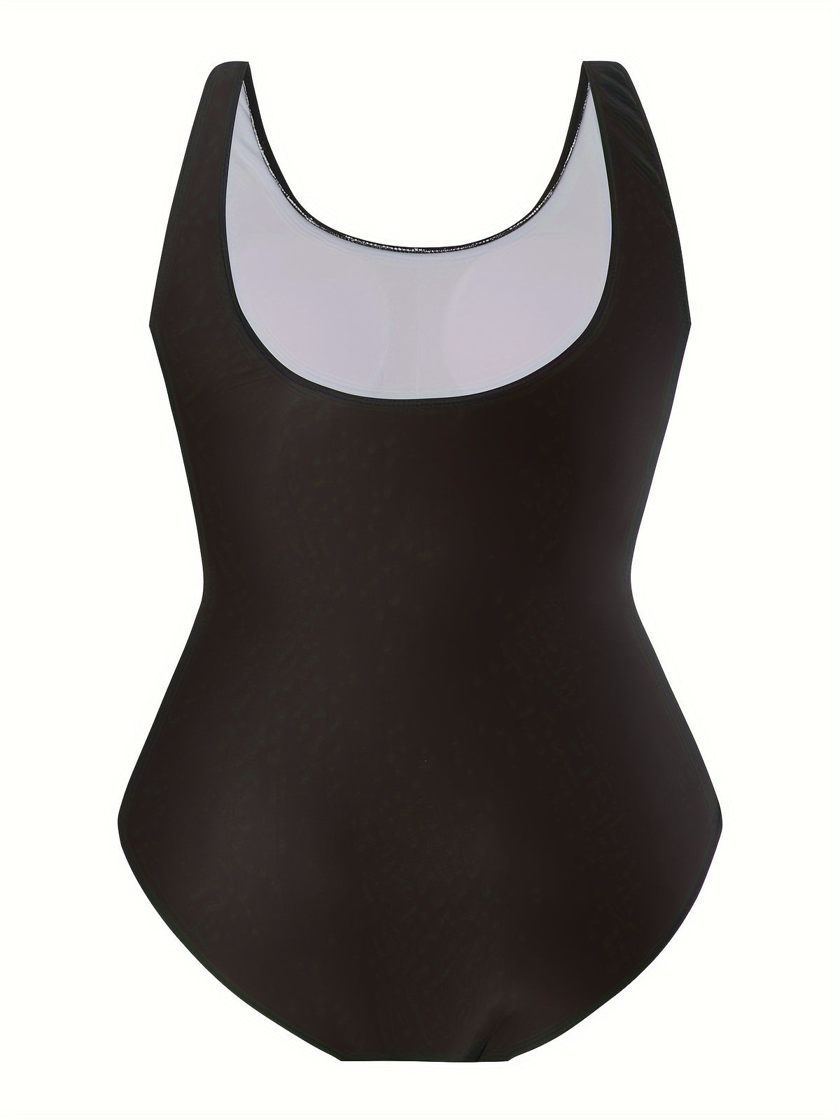 Maillot de bain grande taille, épaules dénudées, basique du quotidien — composition : 82% Polyester, 18% Élasthanne Image