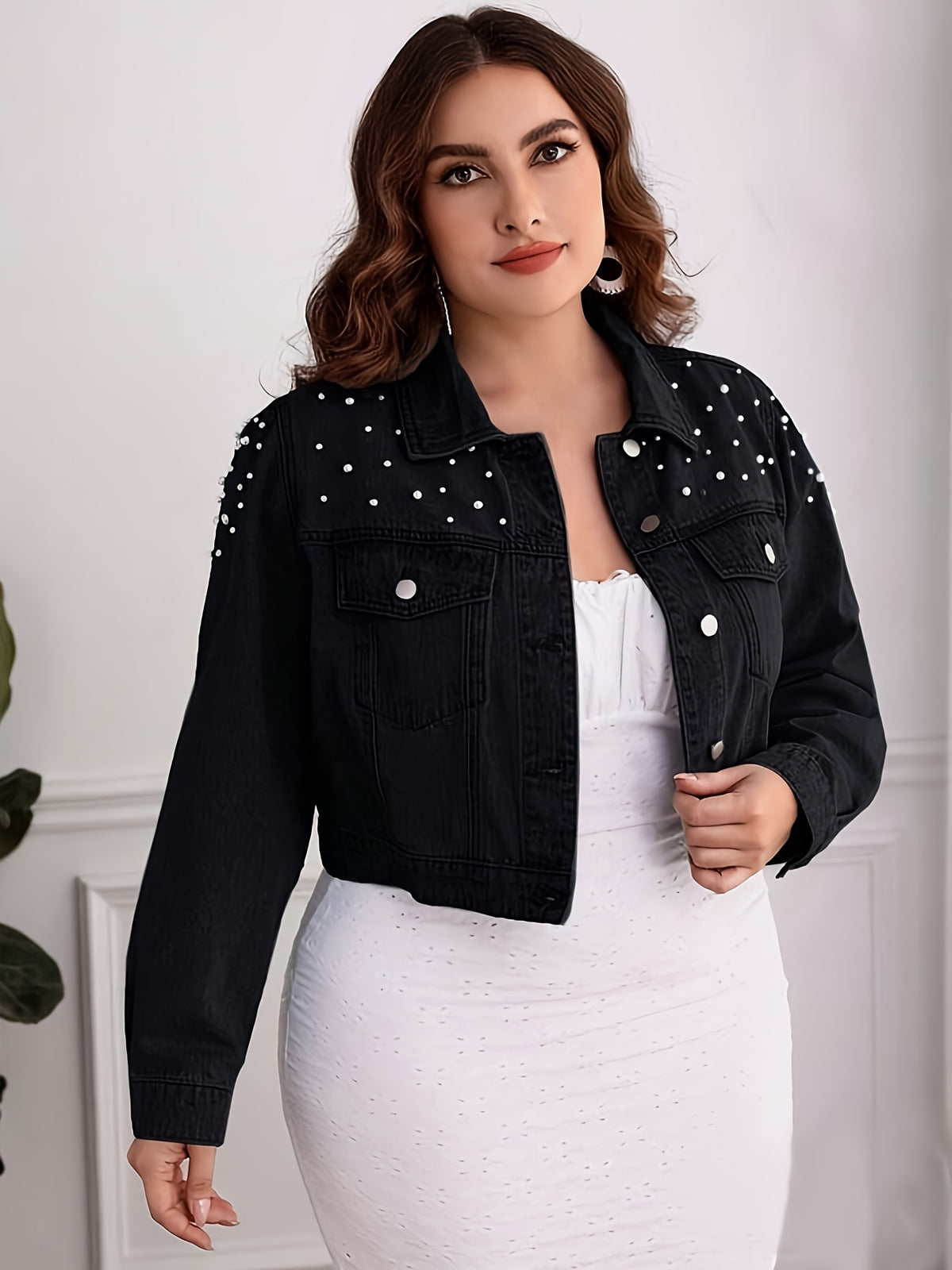 Blazer grande taille, coupe oversize, tenue franche, vu de dos