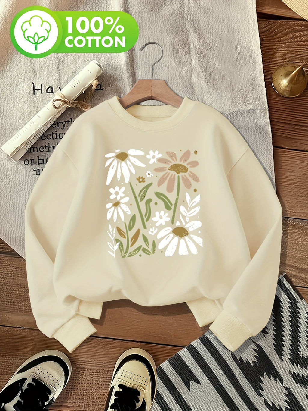 Pull grande taille, col rond, toucher naturel, chaleur d'hiver, vue de profil
