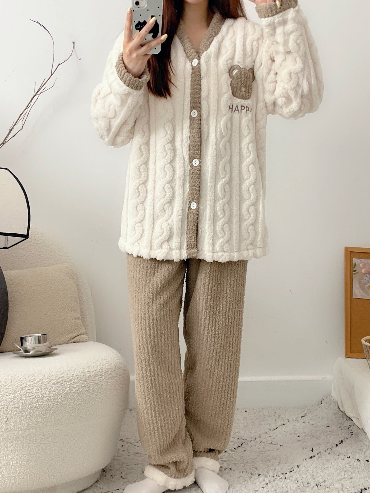Pyjama grande taille, chaleur d'hiver, autre coloris