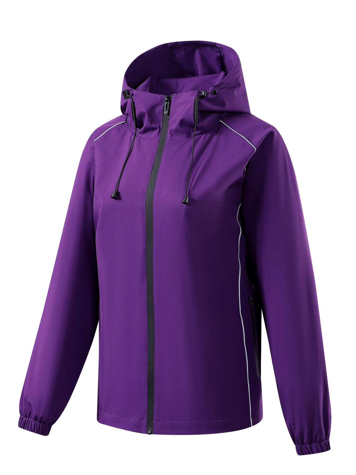 Veste grande taille, cordon de serrage, capuche, mise en situation