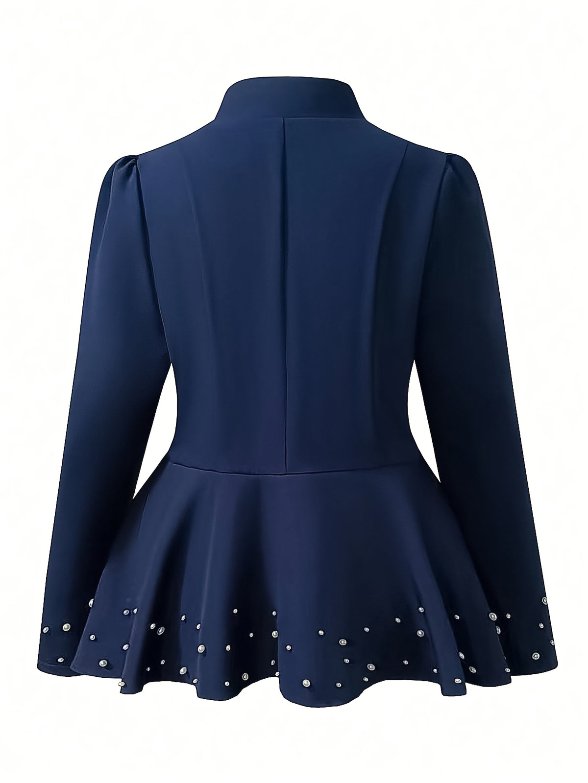 Pull grande taille, coupe oversize, col montant, vue de profil