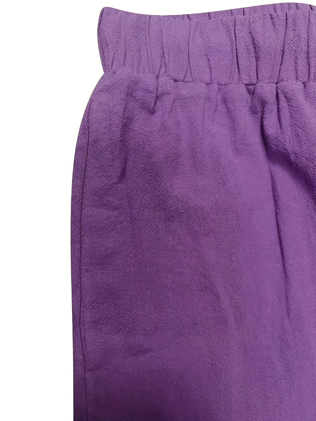 Ensemble grande taille en lin, coupe ample, tenue souple