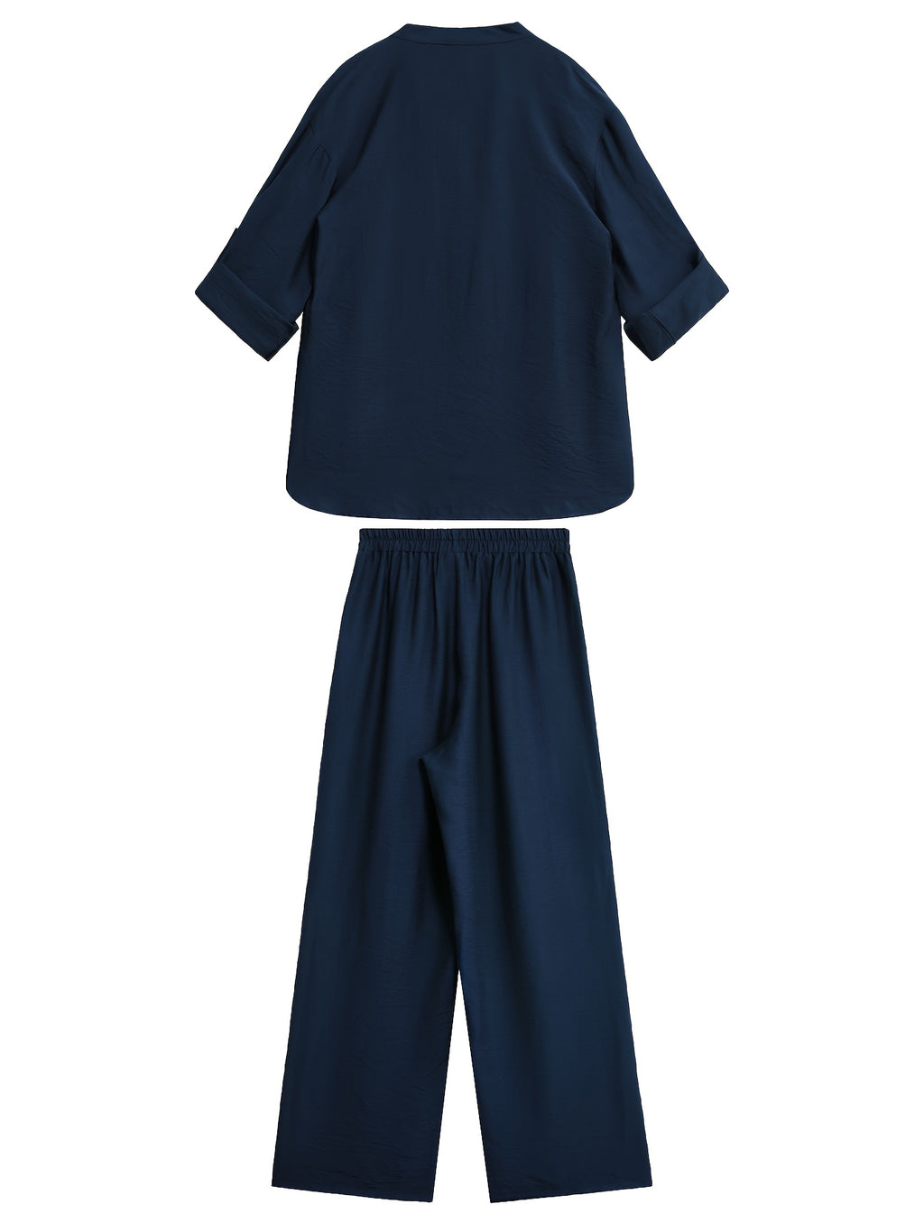 Ensemble marine grande taille — Tunique et pantalon fluide