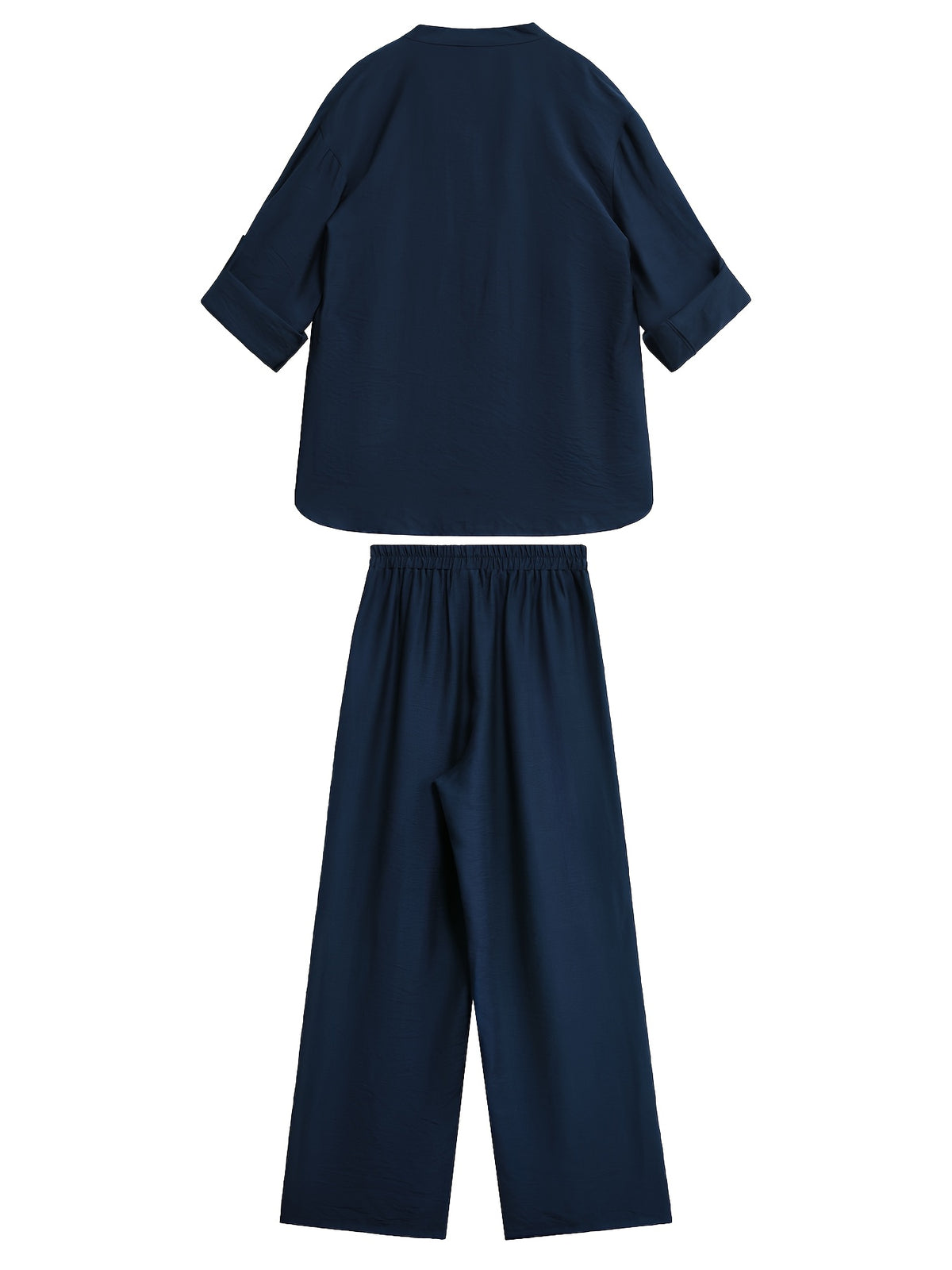 Ensemble marine grande taille — Tunique et pantalon fluide