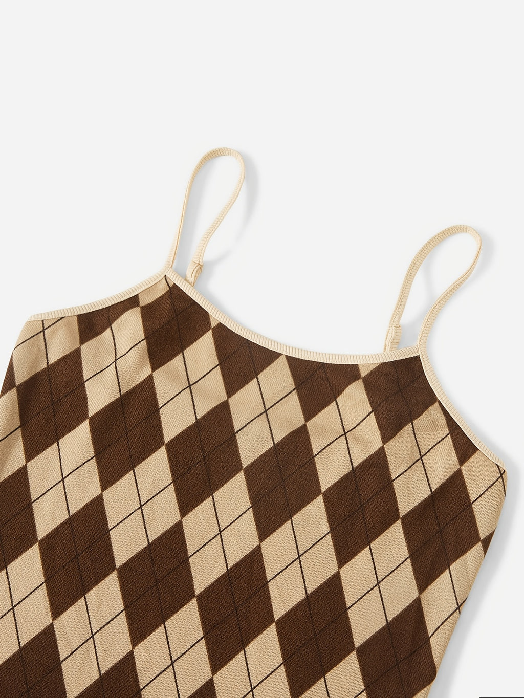 Robe grande taille — Ensemble caraco à losanges et top court